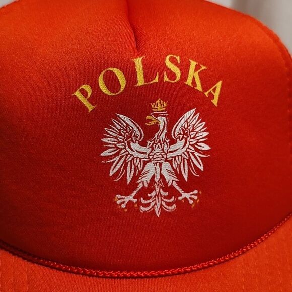 Vintage Polska Poland Trucker Snapback Hat - Picture 2 of 7